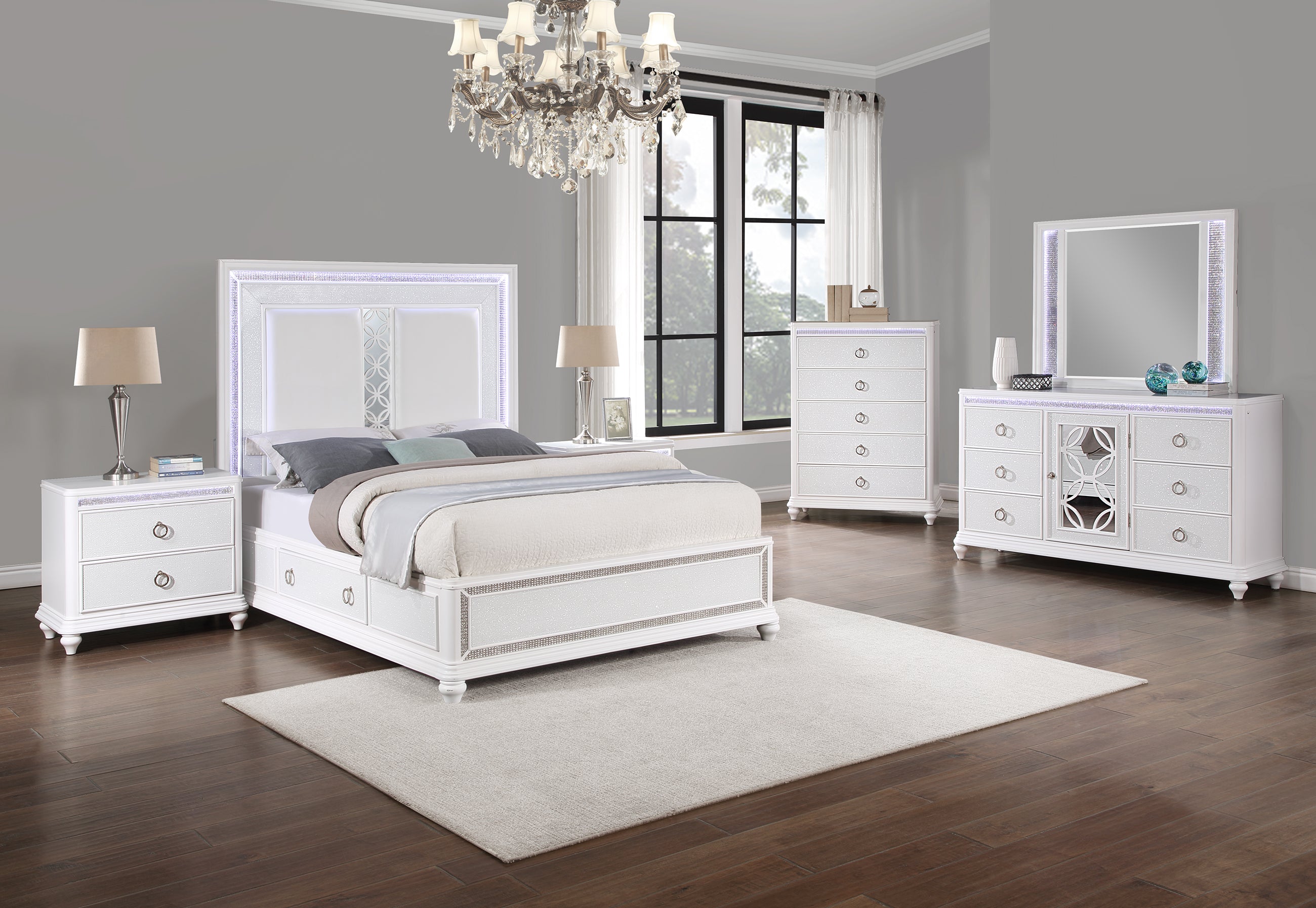 Anastasia 5 Piece Queen Upholstered Storage Bedroom – Kane's Furniture