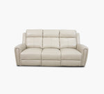 Jonathan Cream Leather Reclining Sofa