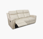 Jonathan Cream Leather Reclining Sofa