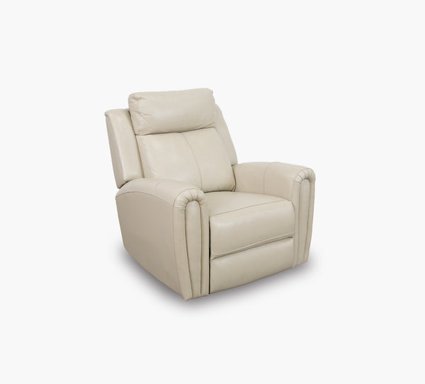 Jonathan Cream Leather Glider Recliner