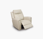 Jonathan Cream Leather Glider Recliner