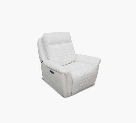 Rainier Ivory Zero Gravity Power Recliner with Power Headrest