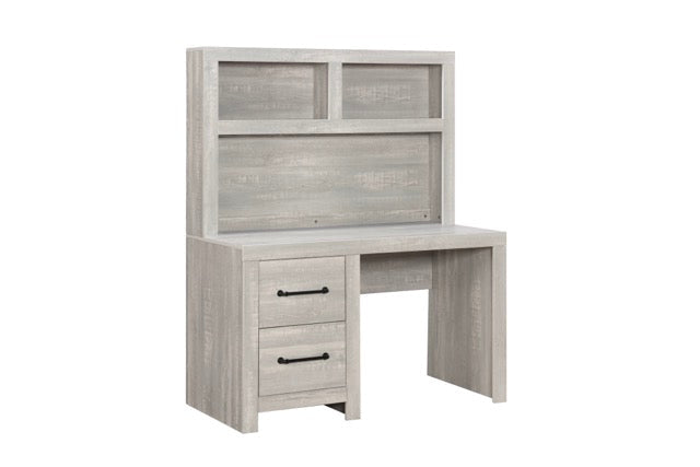 Linwood Light Grey 2PC Desk/Hutch