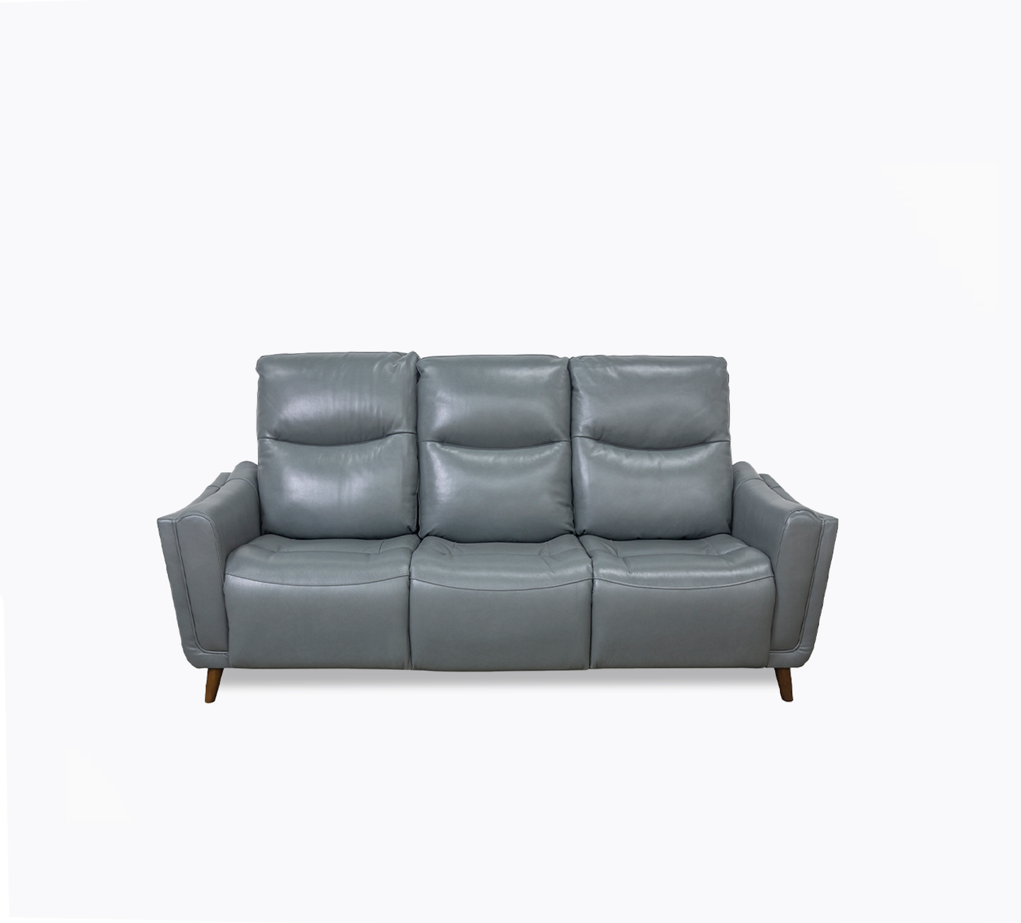 Ethan Teal Leather Triple Power Sofa