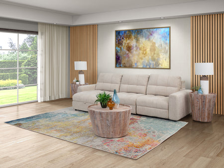 Slide Beige 3 Piece Sliding Sectional w/Left Arm Facing Chaise