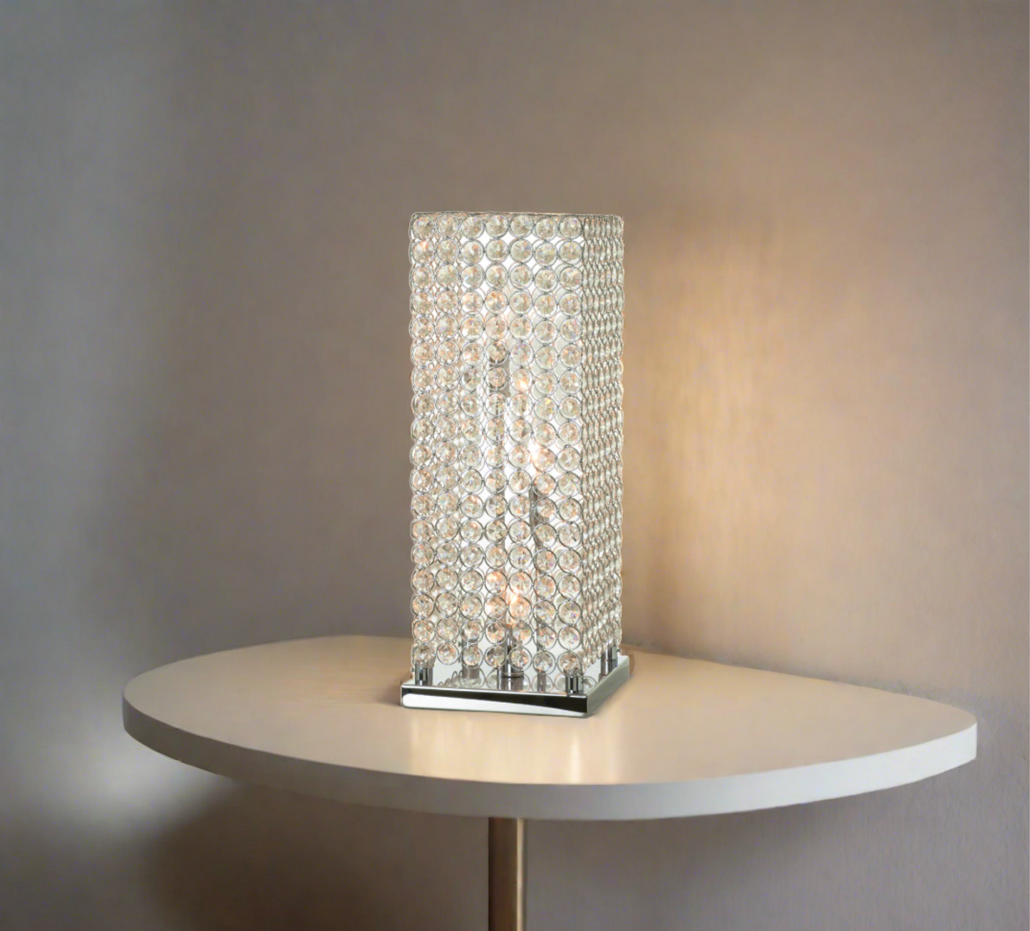 Crystal Cube Table Lamp