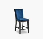 Cosmopolitan Counter Stool Upholstered Back Navy