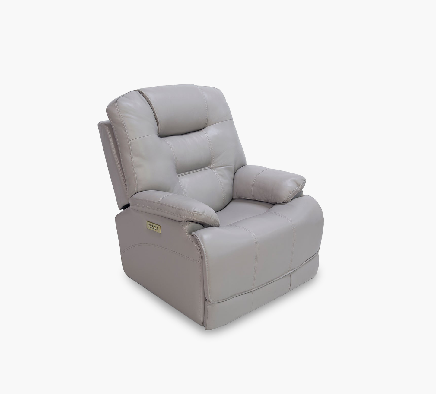 Zane Dove Leather Triple Power Recliner