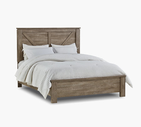 Adorna Pine Queen Panel Bed