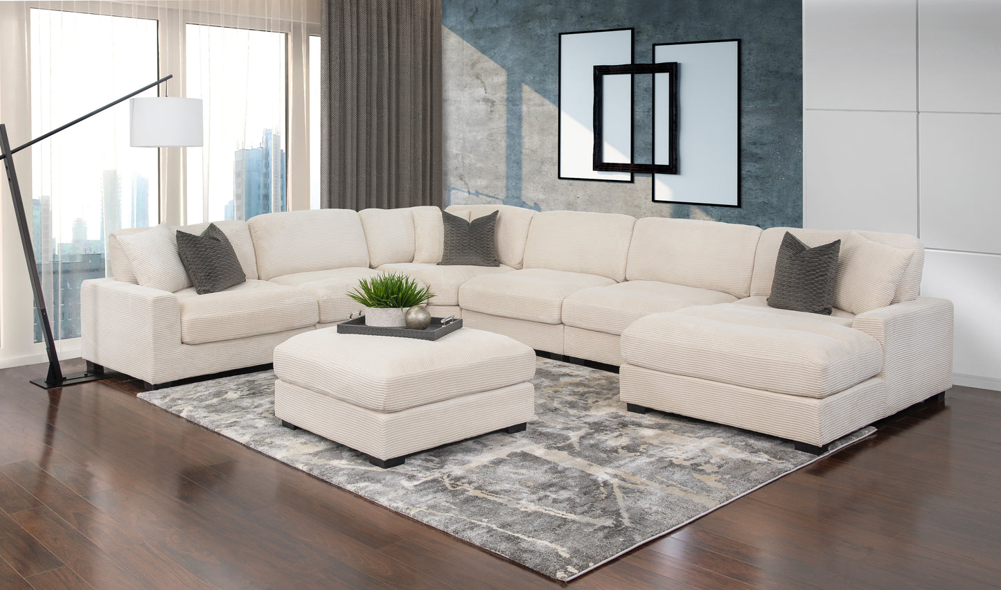 Arizona 6 Piece Sectional with Chaise & Cocktail Ottoman