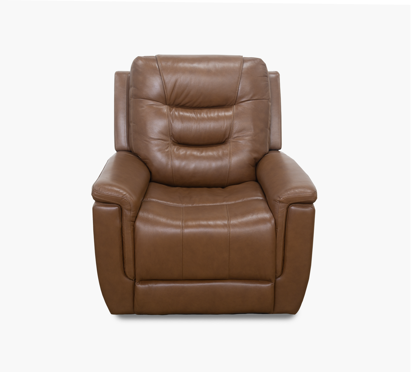 Abbott Camel Leather Power Recliner with Power Headrest