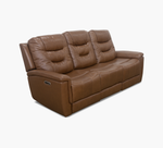 Abbott Camel Leather Power Sofa with Power Headrest