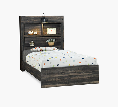 Linwood Dark Oak 3PC Full Bookcase Bed