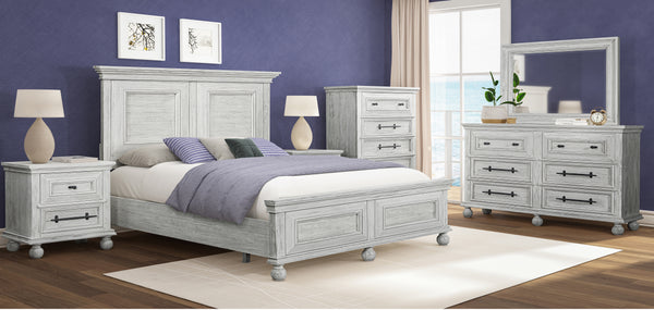 Hyde Park Light 5 Piece King Panel Bedroom