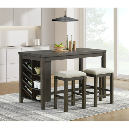 Nevada Pub II 3PC Kitchen Island Set