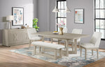 Elma 5PC Dining Set with White Side Chairs