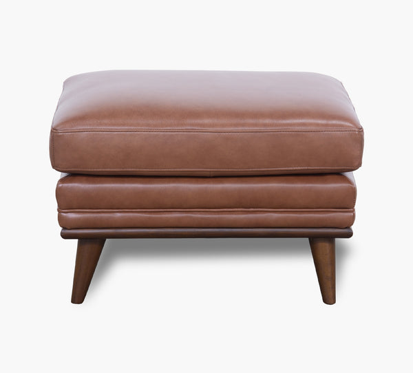 Emmitt Saddle Leather Ottoman