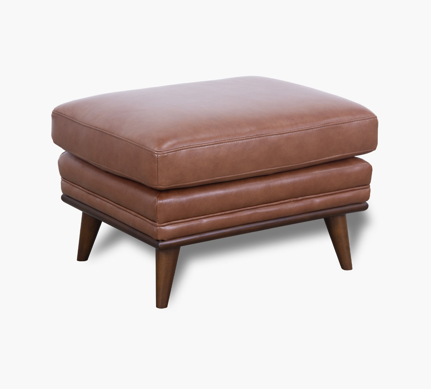 Emmitt Saddle Leather Ottoman