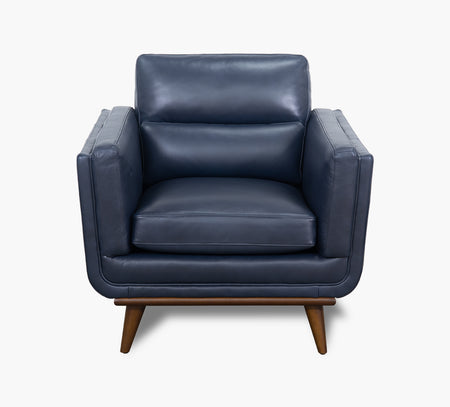 Emmitt Navy Leather Chair