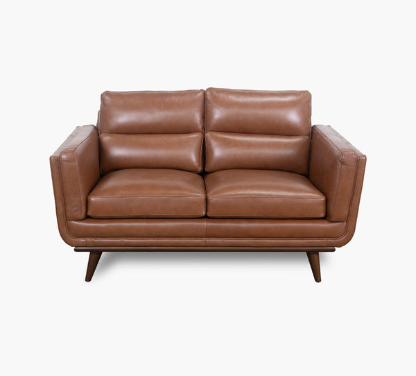 Emmitt  Saddle Leather Loveseat