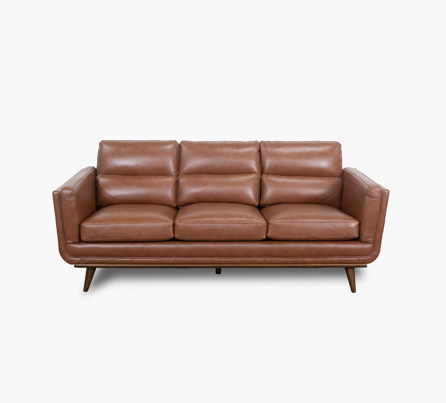 Emmitt Saddle Leather Sofa 83"