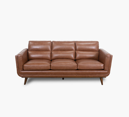 Emmitt Saddle Leather Sofa 83