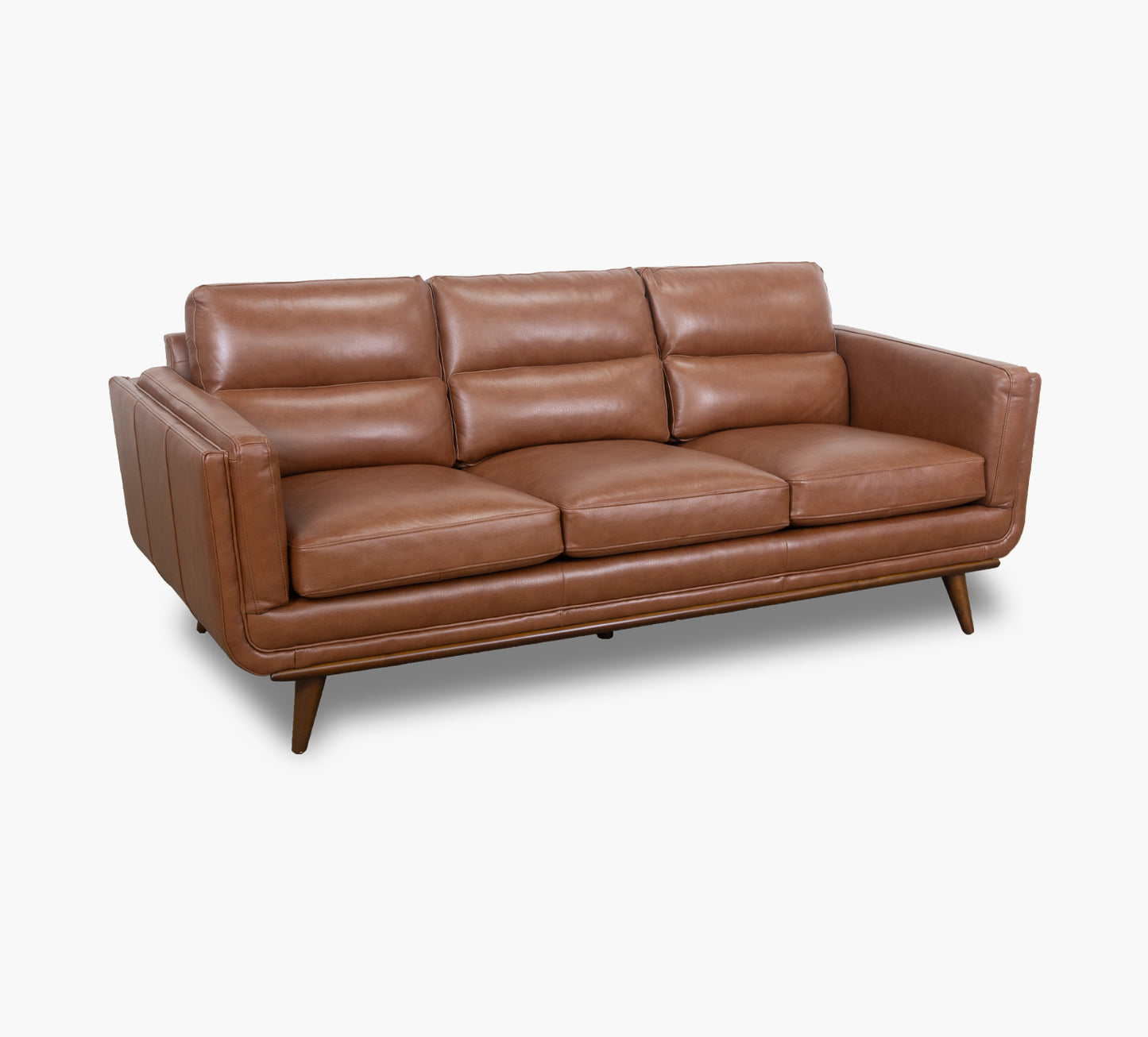 Emmitt Saddle Leather Sofa 83"