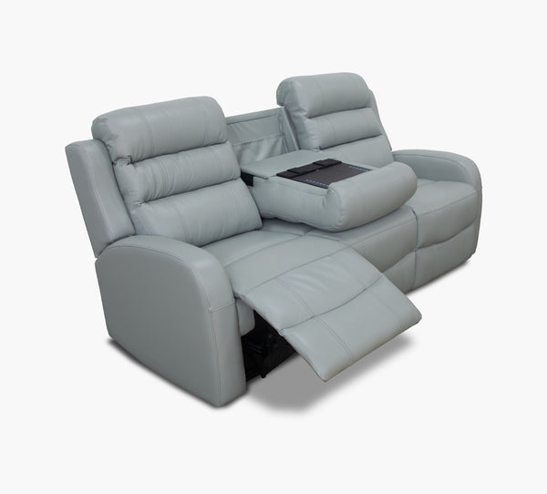 Leo Seafoam Triple Power Reclining Sofa with iTable