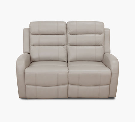 Leo Taupe Reclining Loveseat