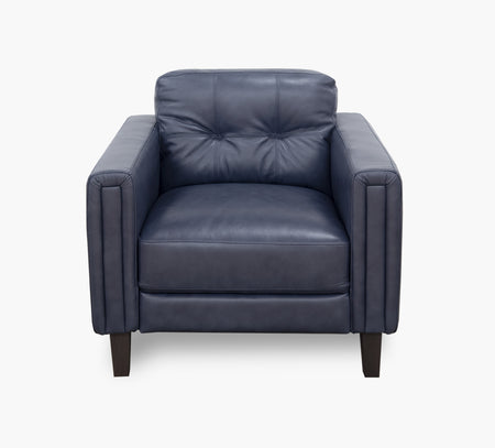 Rossi Navy Leather Chair