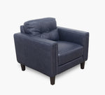 Rossi Navy Leather Chair