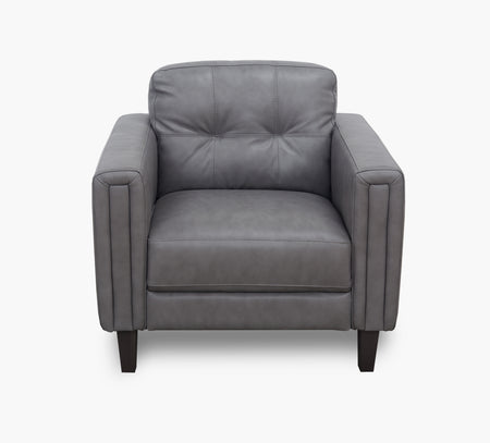 Rossi Grey Leather Chair