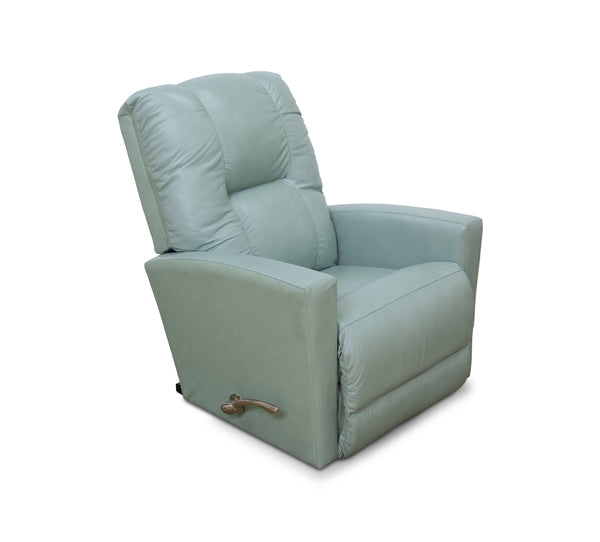 Saxon LA-Z-BOY Seafoam Leather Rocker Recliner