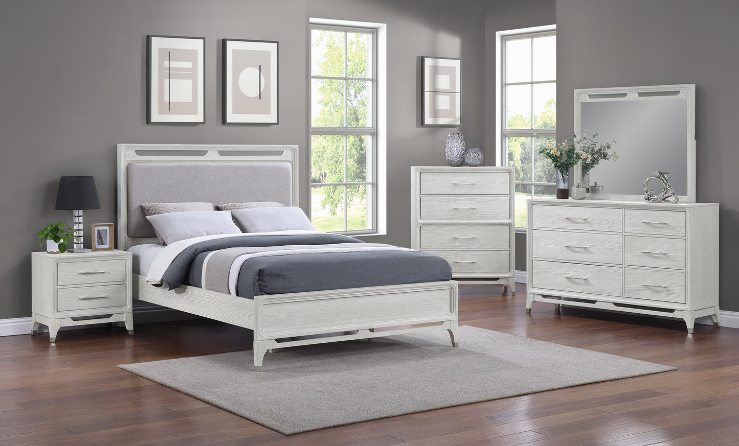 Serenity 5PC Queen Lighted Panel Bedroom