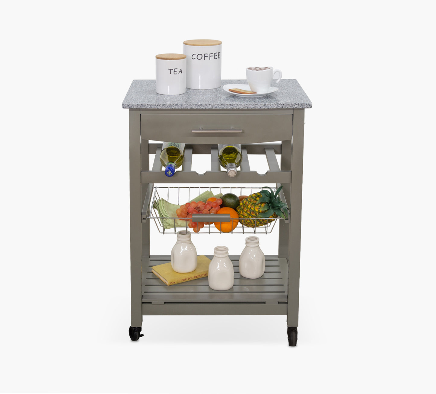 Zoey Grey Kitchen Cart