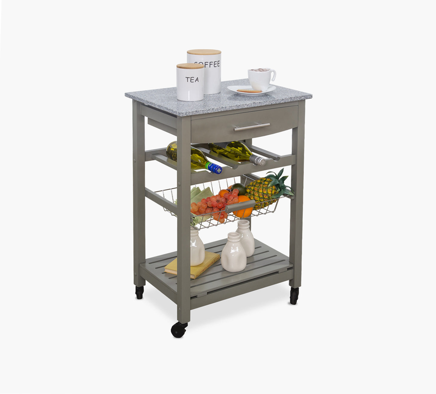 Zoey Grey Kitchen Cart