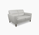 Jasper Grey Leather Loveseat