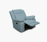 Dallas Teal Leather Glider Recliner