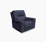 Stratos Navy Leather Zero Gravity Dual Power Recliner