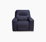 Stratos Navy Leather Zero Gravity Dual Power Recliner