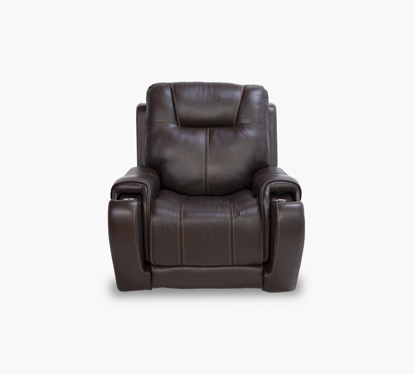 Brentwood Chocolate Leather Triple Power Recliner