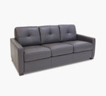 Italia Charcoal Leather Queen Sleeper