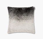 Black and Silver Shag Pillow 20 x 20