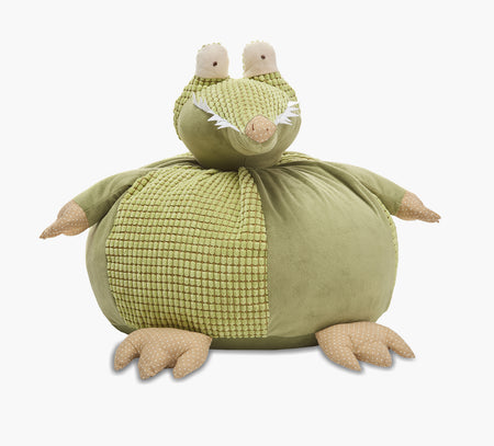 Green Round Alligator Pouf