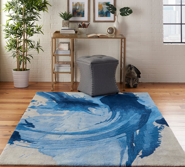 Symmetry Brushstroke 5 x 8 Rug