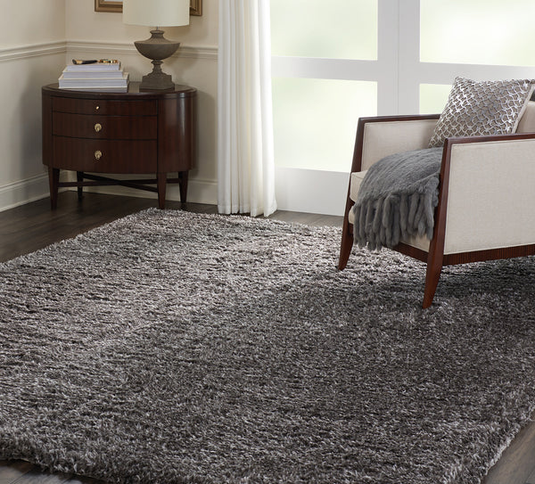 Luxe Charcoal Shag 5 x 8 Rug