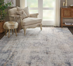 Rustic Texture Grey Beige 8 x 10 Rug