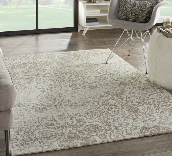 Damask Ivory 8 x 10 Rug