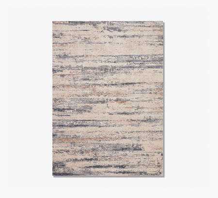 Rustic Textures Brushstroke Beige and Grey 5 x 8 Rug