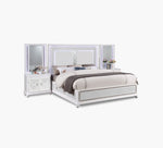 Anastasia King Wall Storage Bed with Door Nightstand